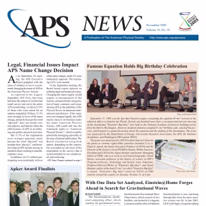 APS News November 2005