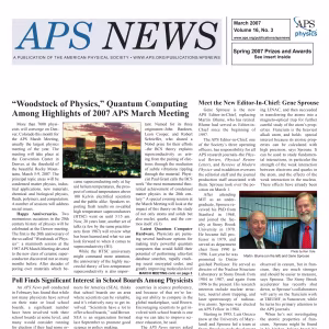 APS News March 2007