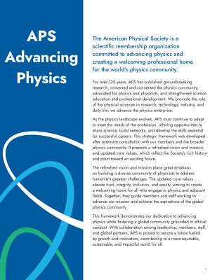 APS Strategic Framework