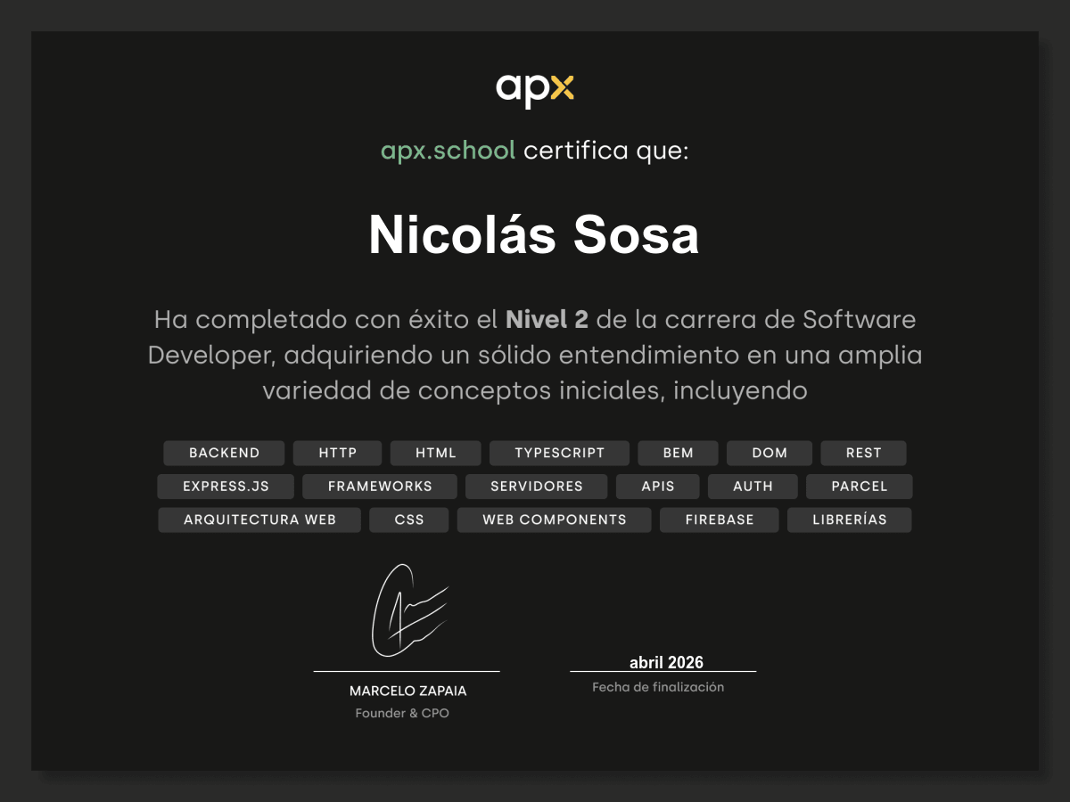 Certificado