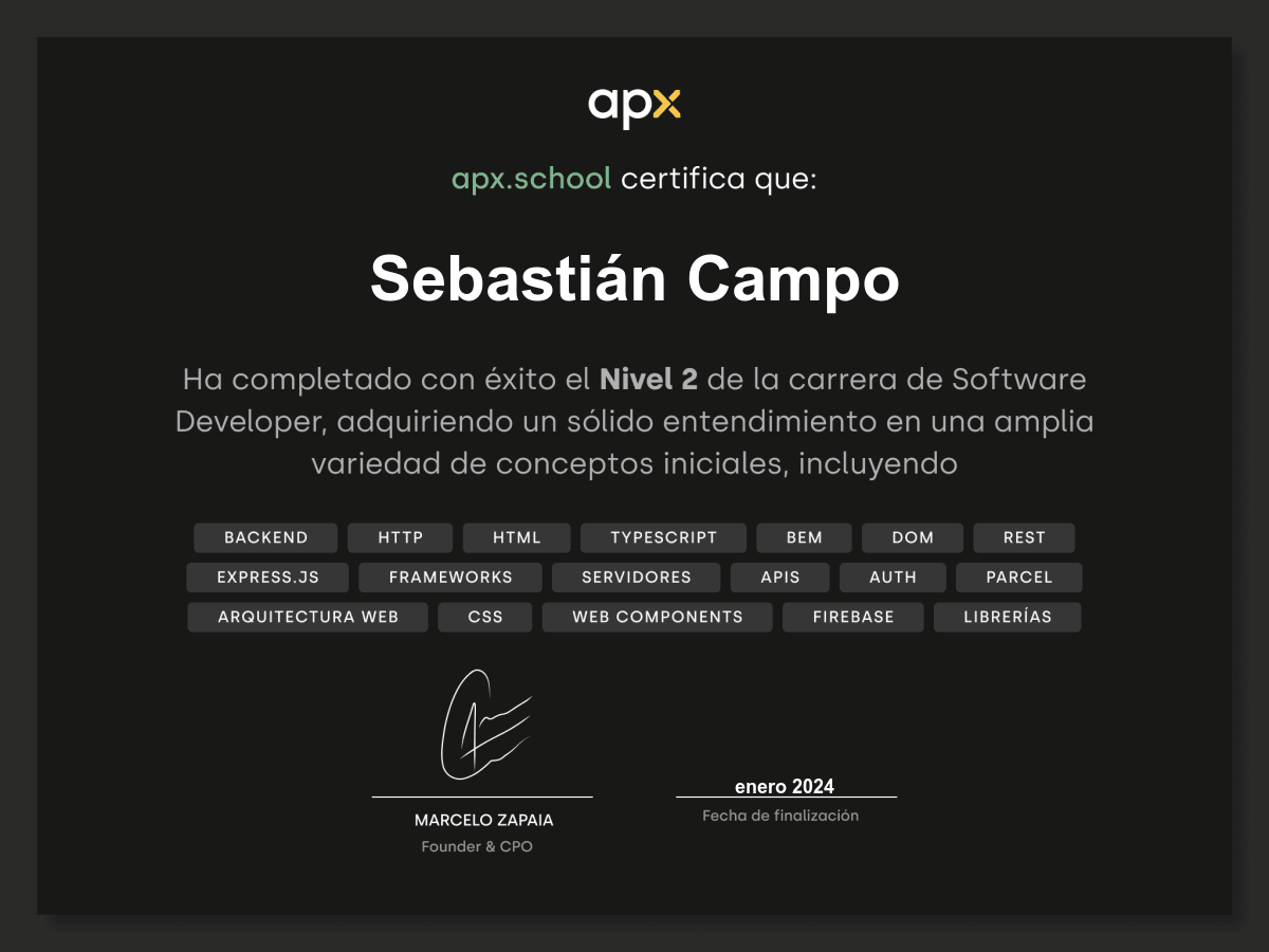 Certificado
