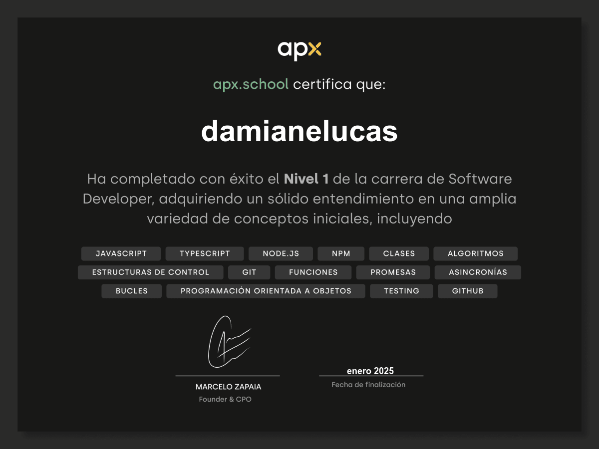 Certificado