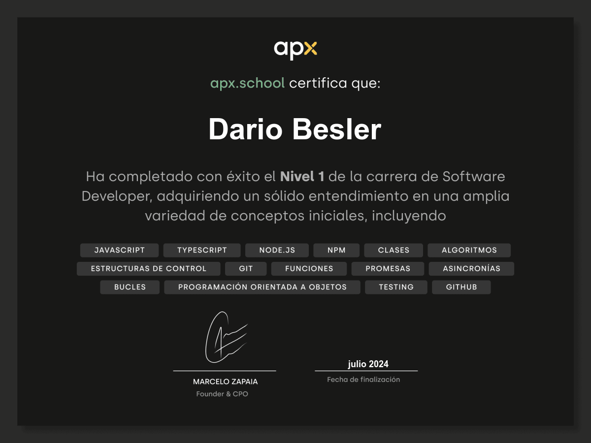 Certificado