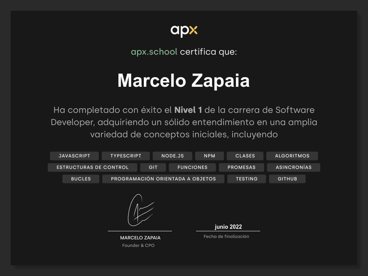 Certificado