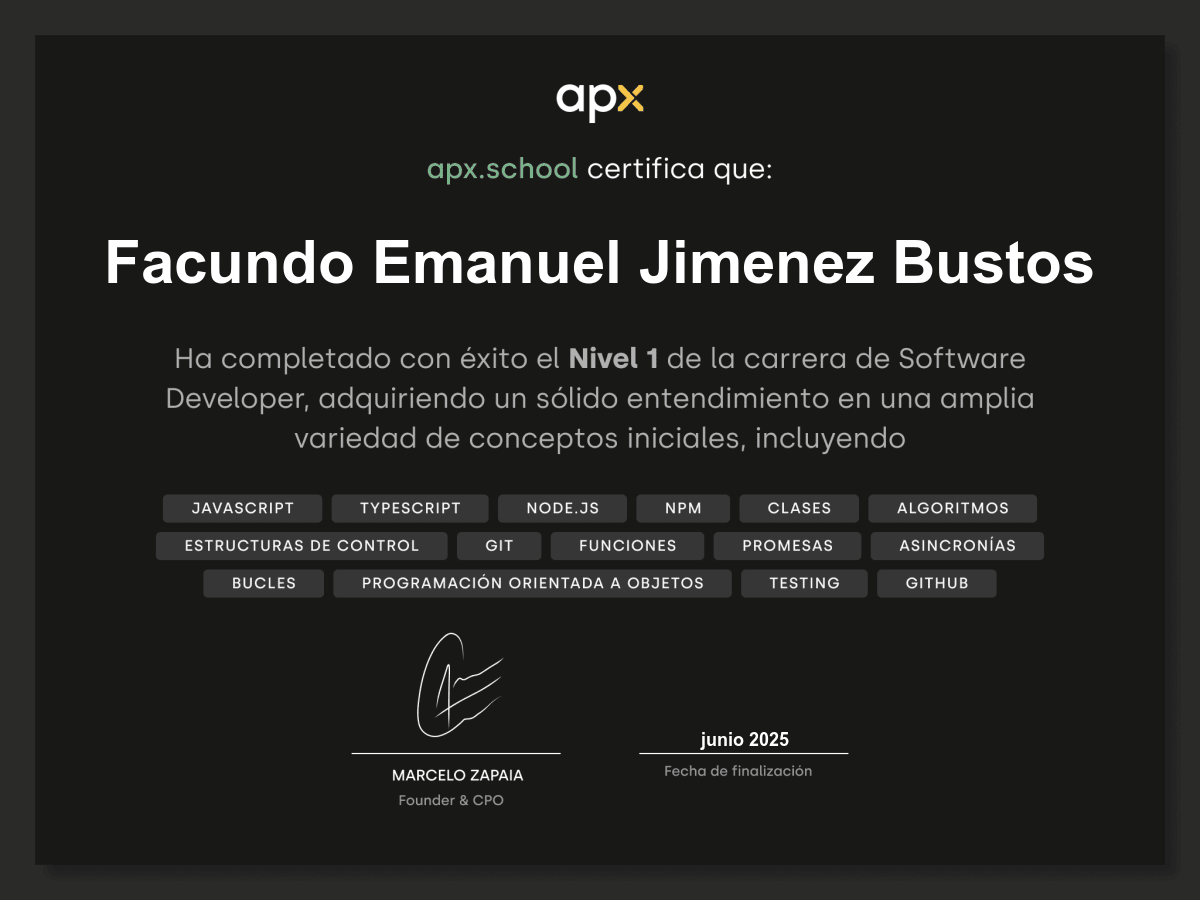 Certificado