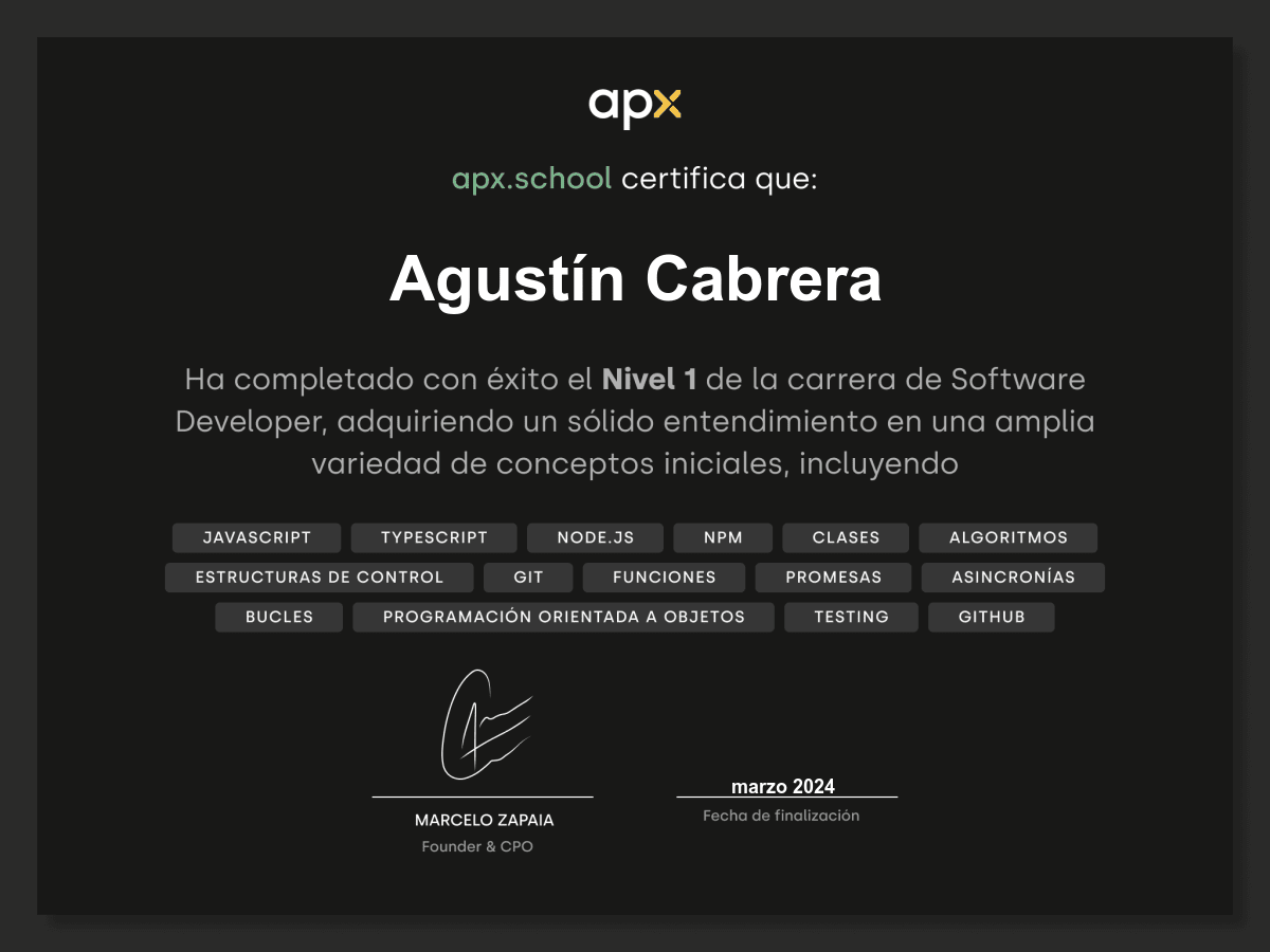 Certificado