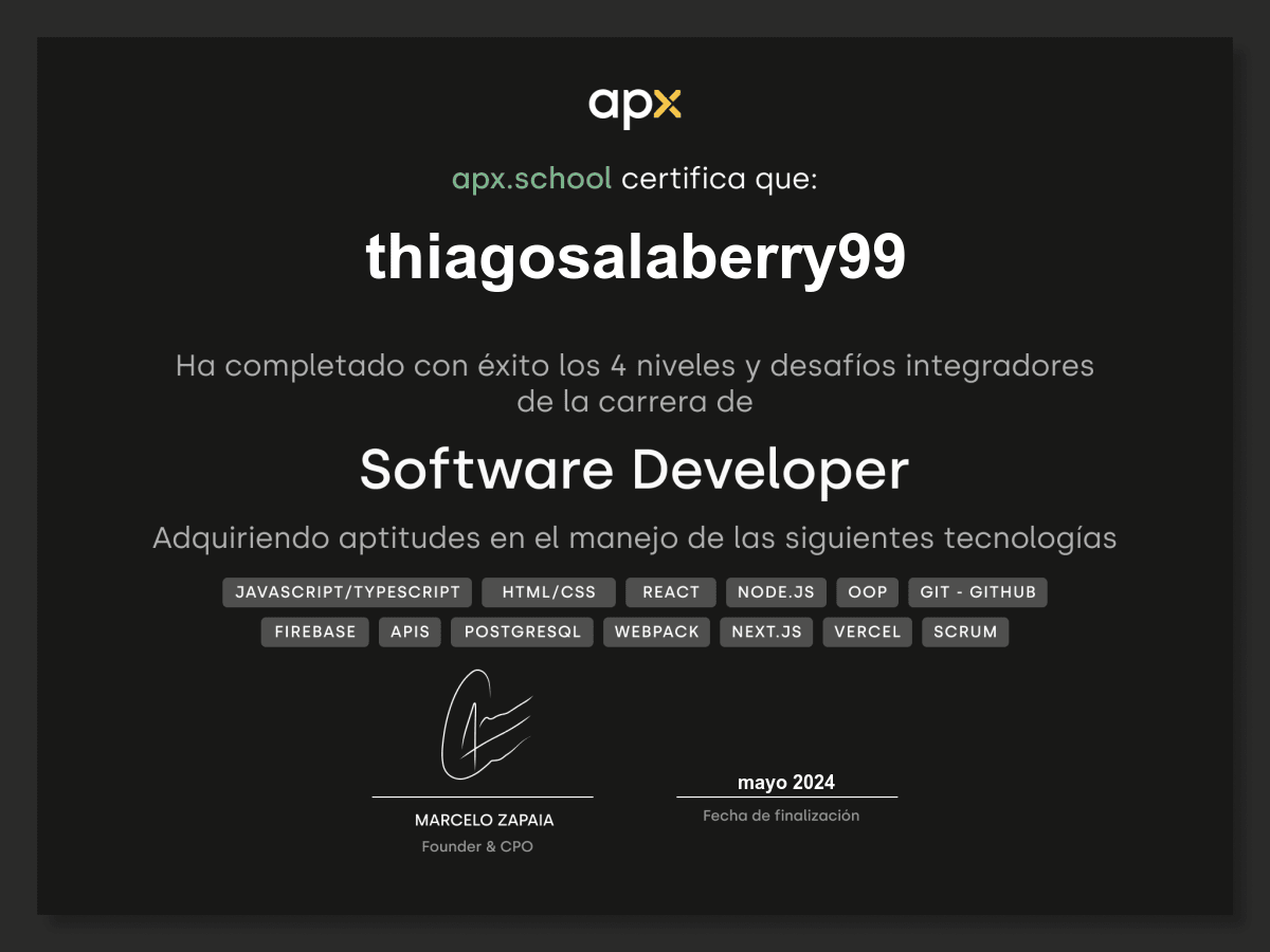 Certificado