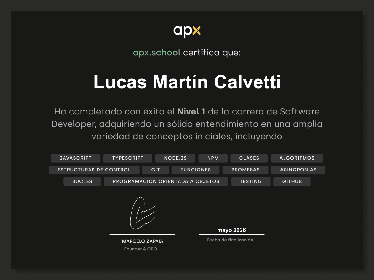 Certificado