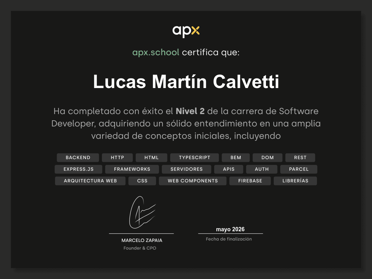 Certificado