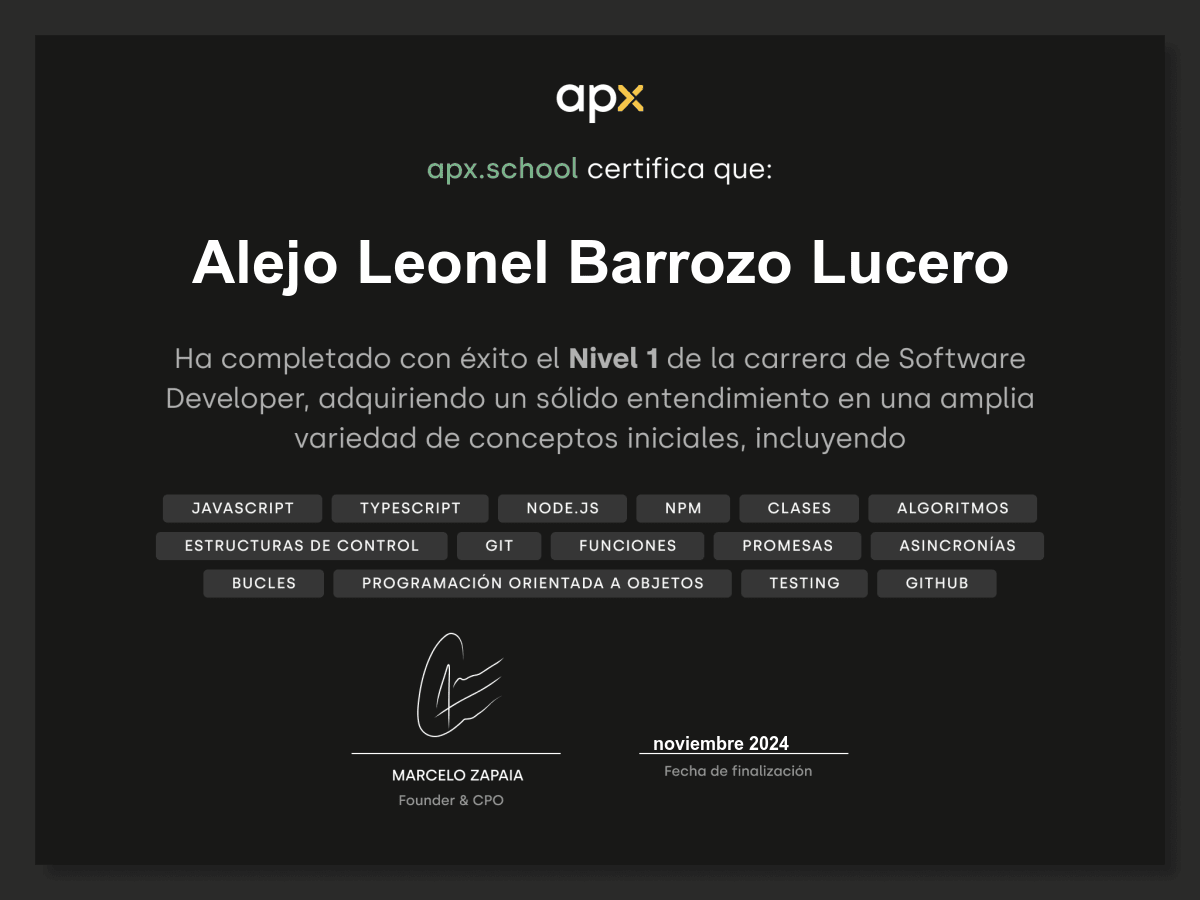 Certificado