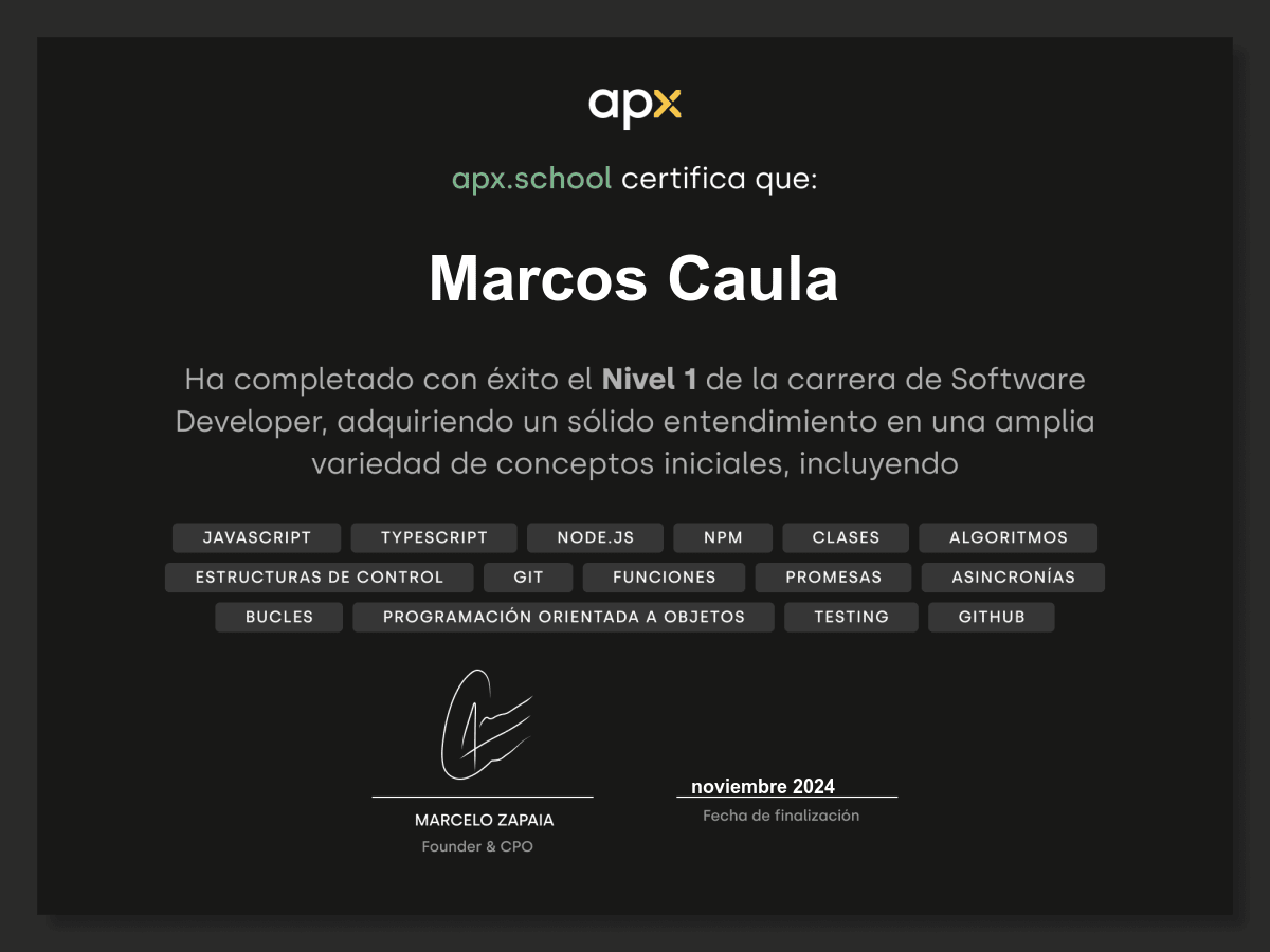 Certificado