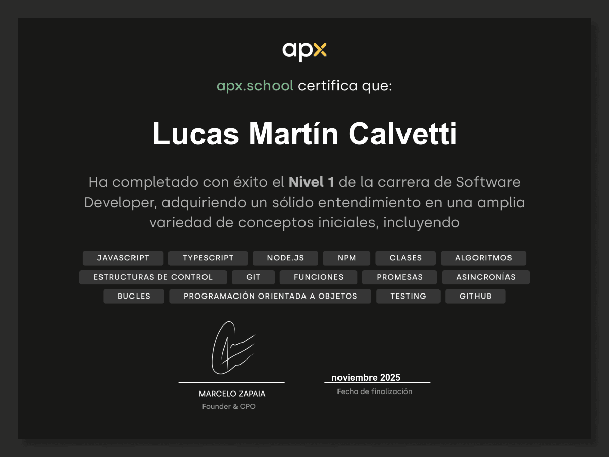 Certificado