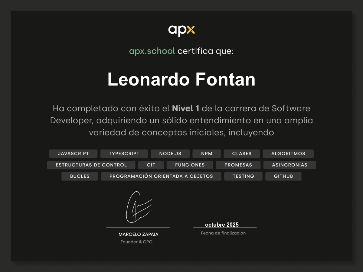 Certificado