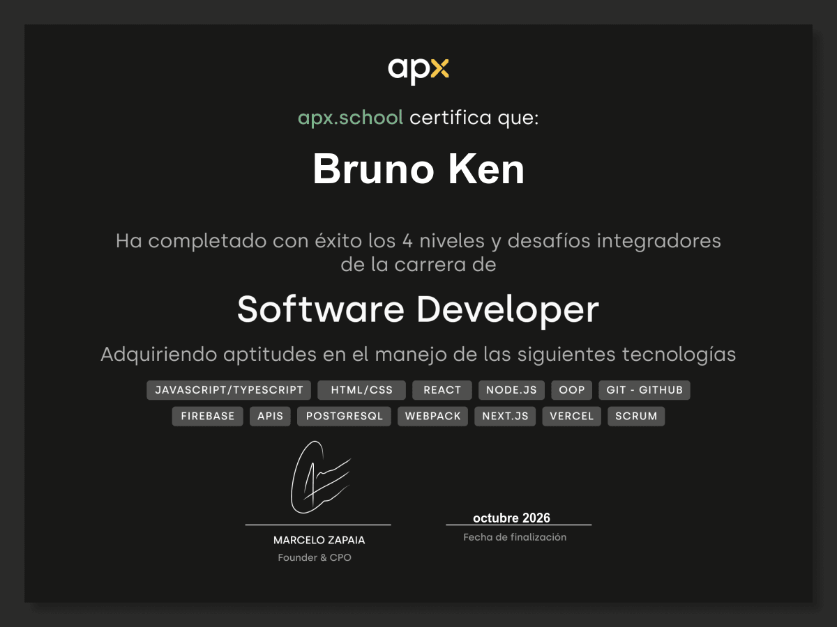 Certificado