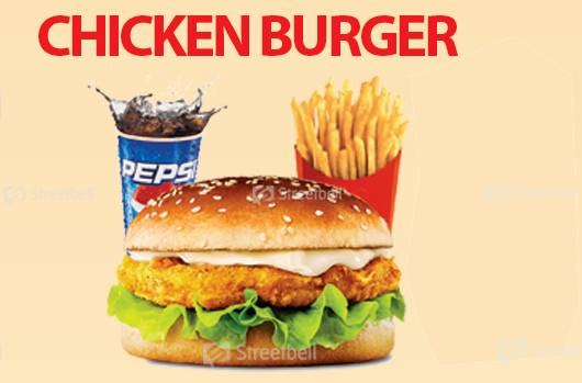Chicken Burger Fries Meal