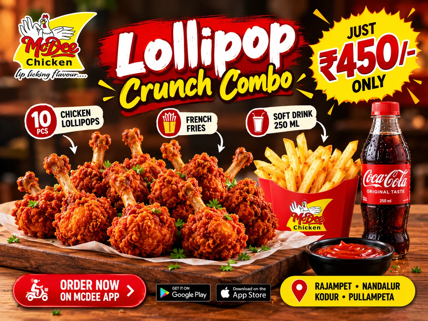 Mcdee Lollipop Crunch Combo – ₹450