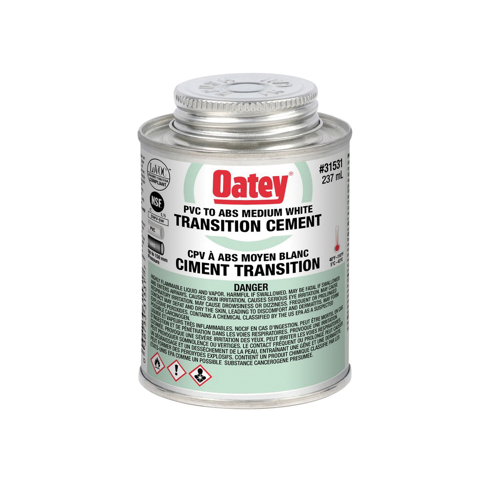 Aquifer Distribution Oatey 31531 ABS to PVC Transition Cement, 236 mL