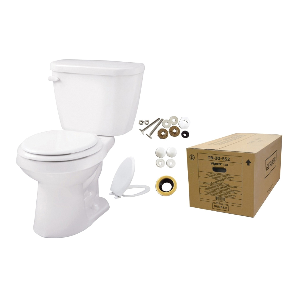 Aquifer Distribution Gerber GTB20552 2Piece Toilet, Viper, Round