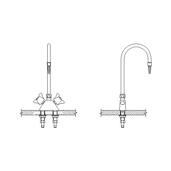 Aquifer Distribution DELTA W6700 Laboratory Mixing Faucet, 4 gpm Flow