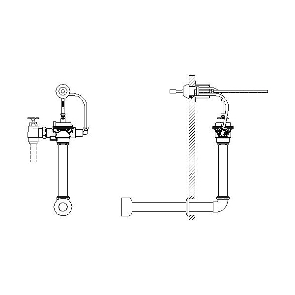 Aquifer Distribution DELTA Teck 83T340 Concealed Manual Flush Valve