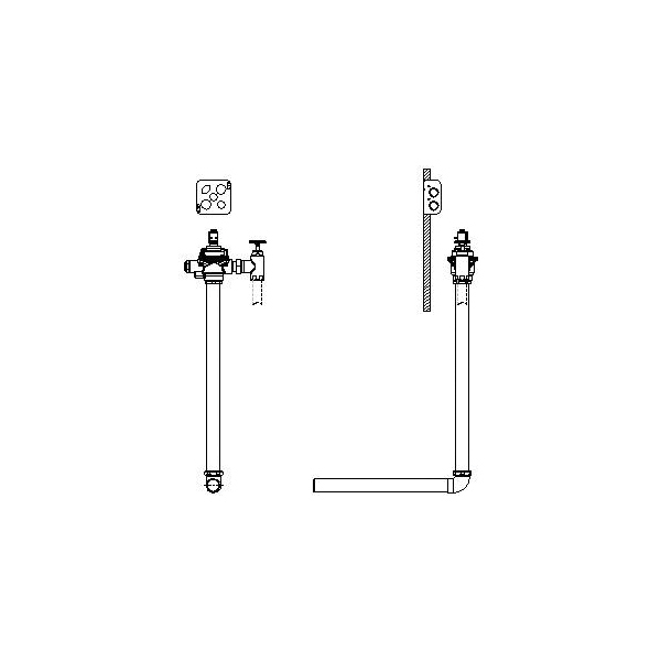 Aquifer Distribution DELTA Teck 1600T6104ARI Concealed Electronic Flush Valve, 25 gpm, 11/2