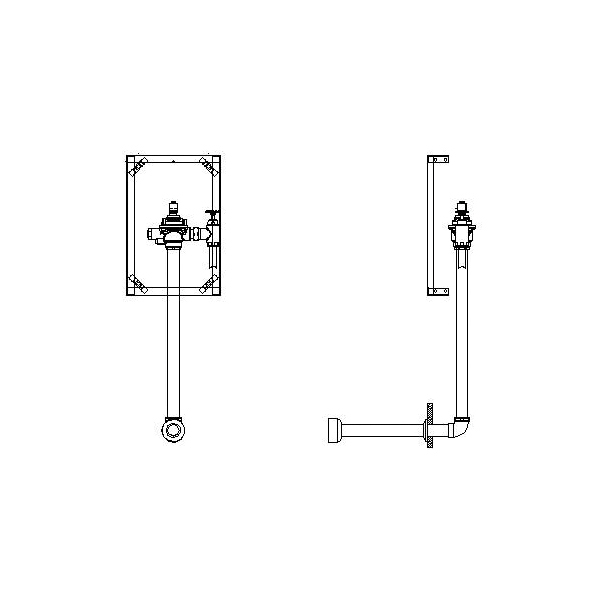 Aquifer Distribution DELTA Teck 1600T6202ARI Concealed Electronic Flush Valve, 25 gpm, 11/2