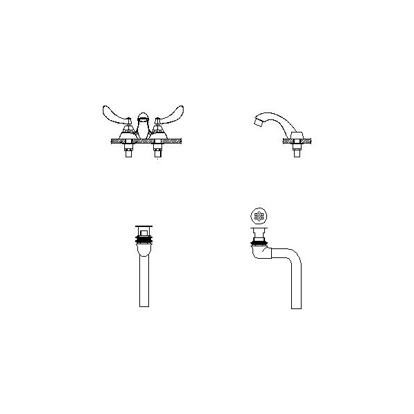 Aquifer Distribution DELTA 21C424 TECK Heavy Duty Centerset Sink Faucet With Open Grid