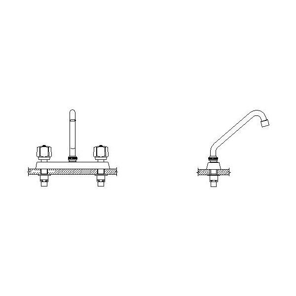 Aquifer Distribution DELTA 26C3231 Sink Faucet, Commercial, 1.5 gpm