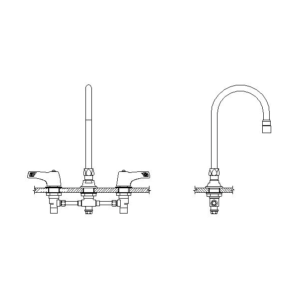 Aquifer Distribution DELTA 27C2953LSTI Sink Faucet, Commercial, 0.5