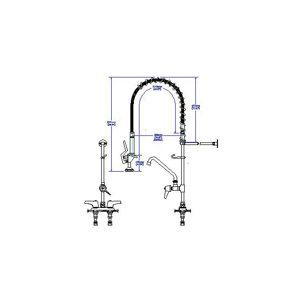 Aquifer Distribution DELTA 55C1383 PreRinse Faucet, Commercial, 1.6