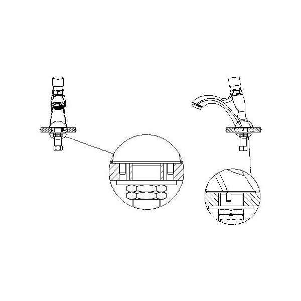 Aquifer Distribution DELTA 87T904 TECK Metering Handwash Faucet, Commercial, 0.35 gpm Flow