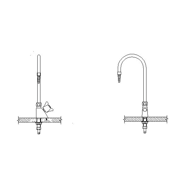 Aquifer Distribution DELTA W6600 Single Water Faucet, 4 gpm Flow Rate, Polished Chrome, 1