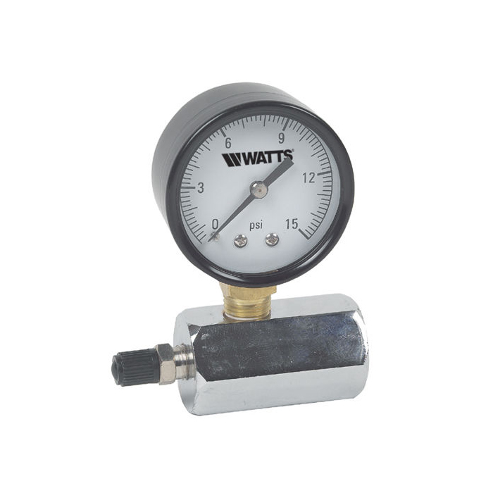 Aquifer Distribution WATTS 0069782 Dual Scale Air Test Gauge Assembly, 0 to 100 psi/689 kPa
