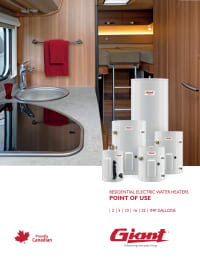 Aquifer Distribution | GIANT FACTORIES 152STE-3S8M-E8 152STE Electric Water  Heater, 41 gal Tank, 240 V