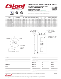 Aquifer Distribution | GIANT FACTORIES 152STE-3S8M-E8 152STE Electric Water  Heater, 41 gal Tank, 240 V
