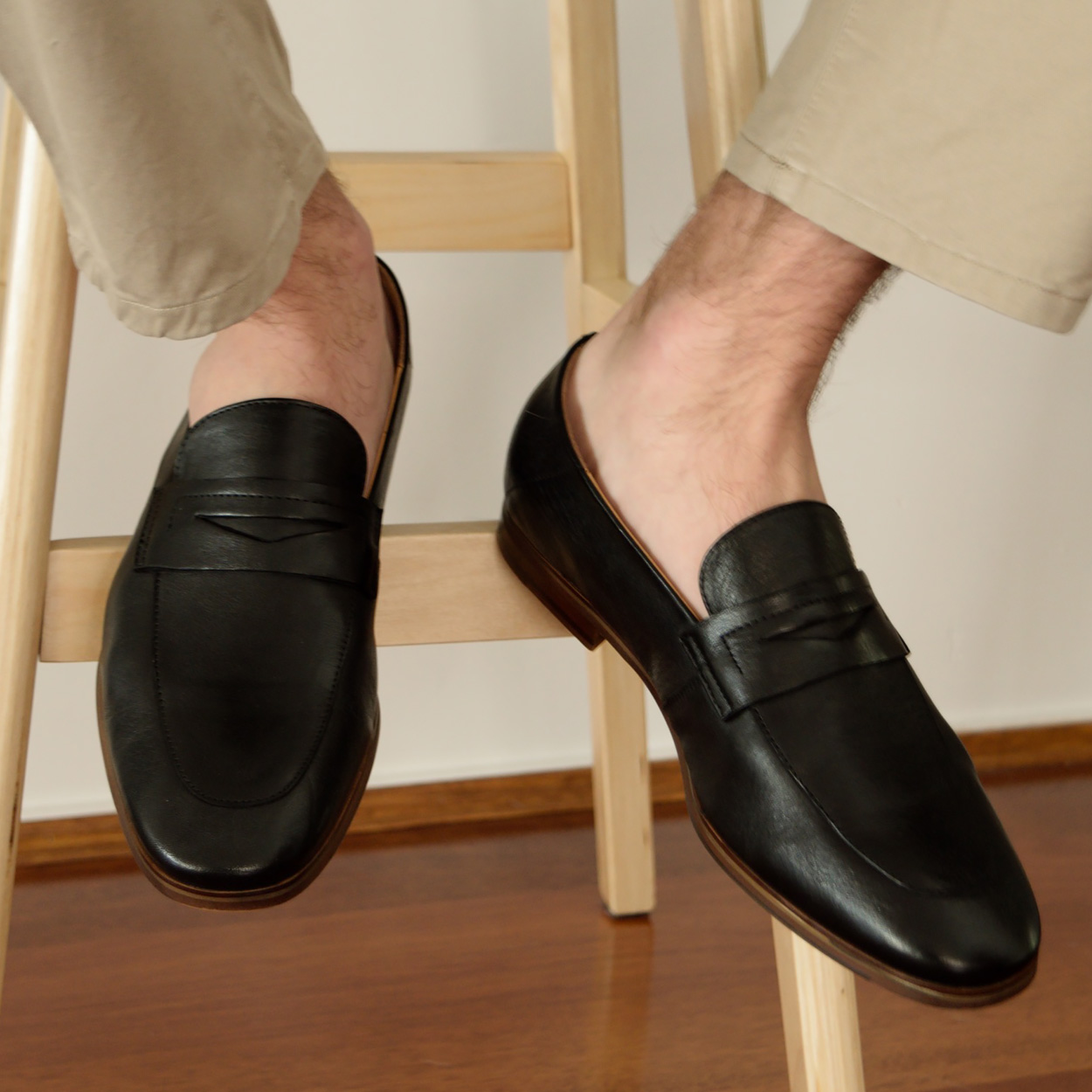 色々な ペニー ローファー 】 BLACK LOAFERS PENNY FERNANDO AQUILA