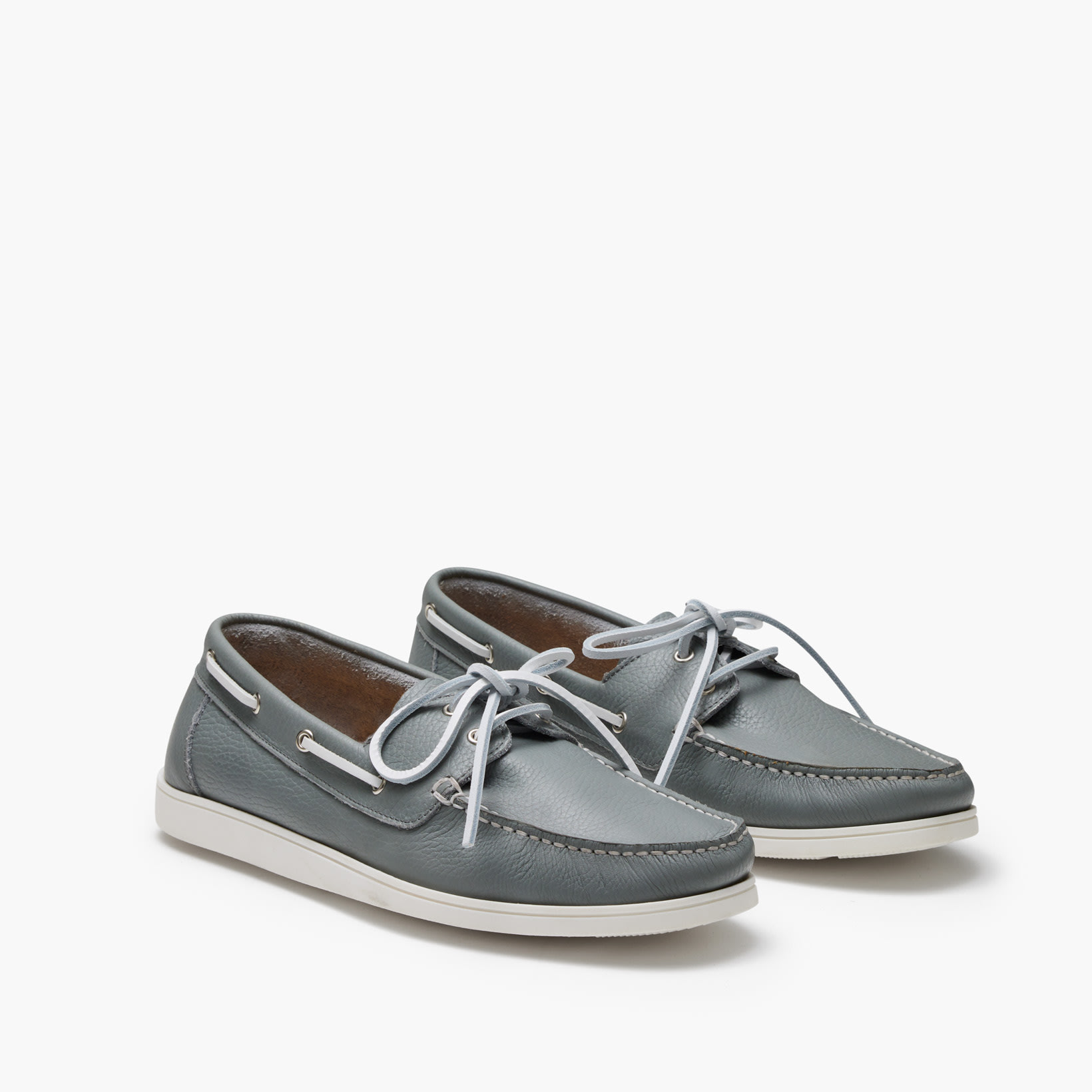 Grey canvas boat shoes cheap