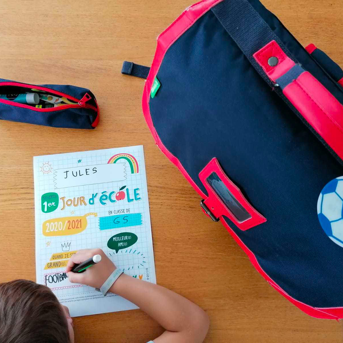 1er jour d'école personnalisé