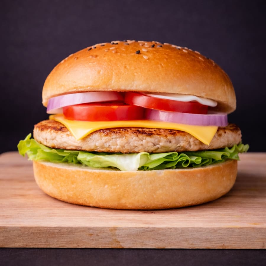 Classic American cheeseburger