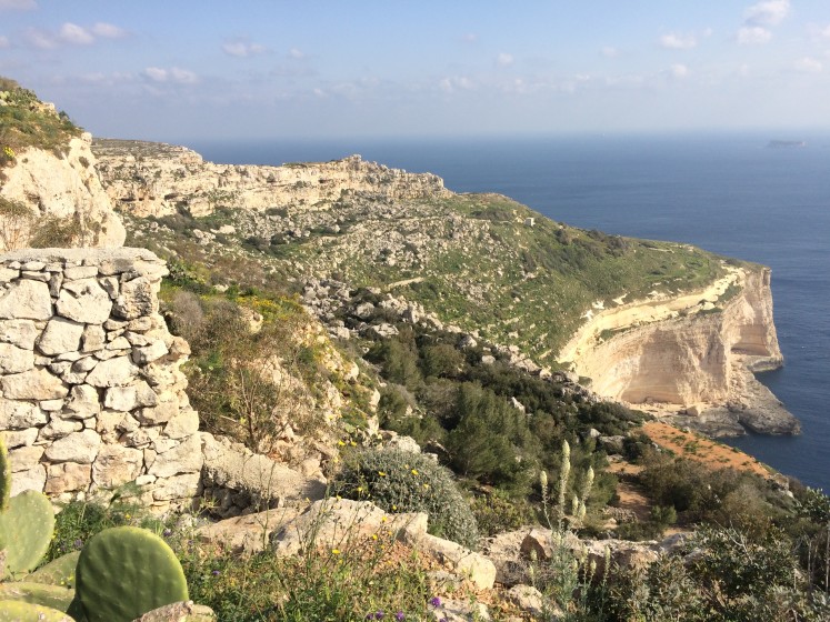 Výhled na Dingli Cliffs.