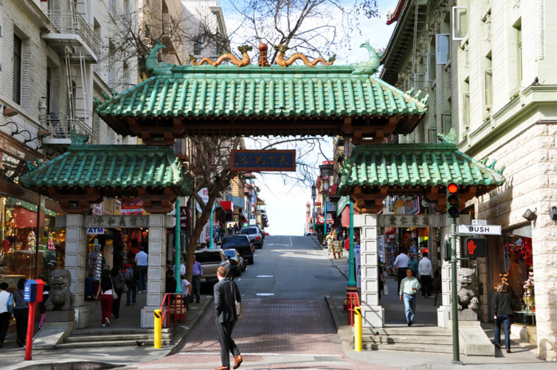 Chinatown SF brána Dragon Arch