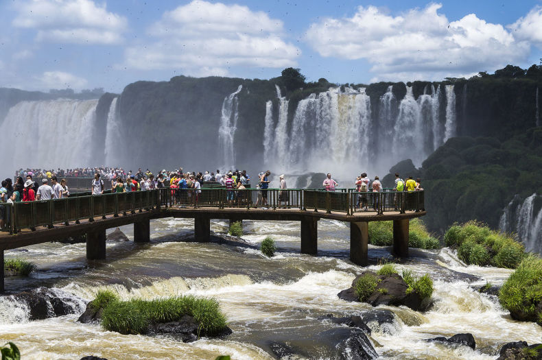vyhlídka pod vodopády Iguacu