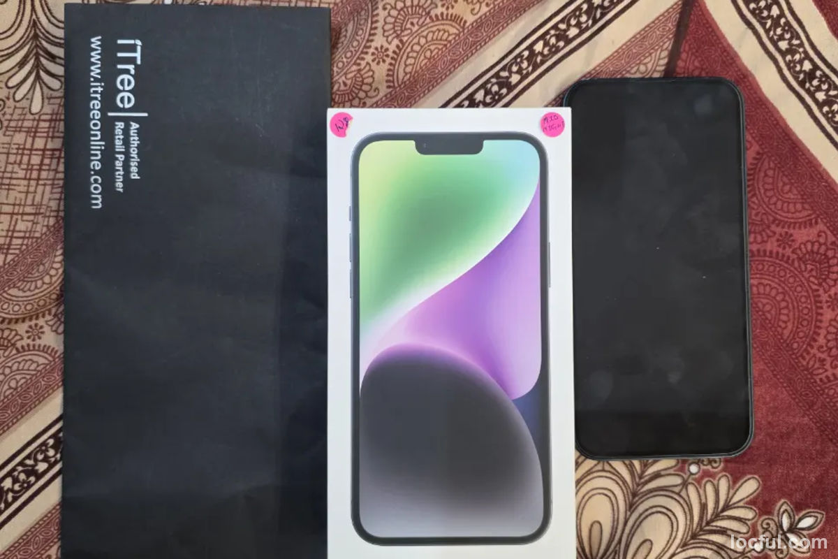 iPhone 14 Plus with box and bill