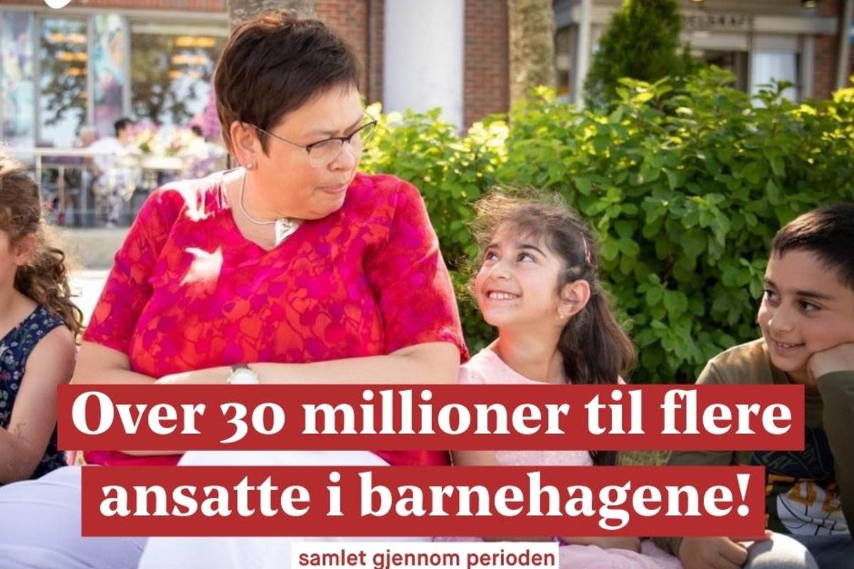 Over 30 millioner til flere ansatte i barnehagene!