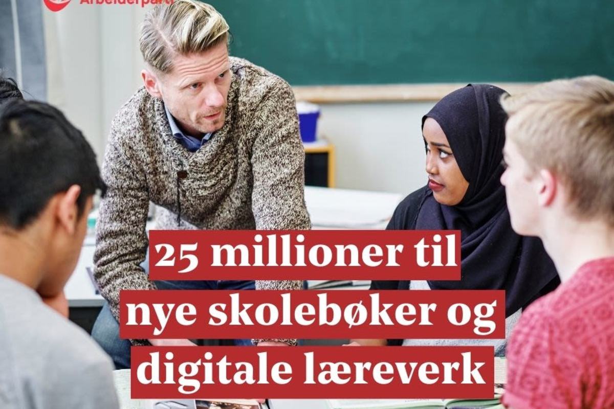 25 millioner til nye skolebøker og digitale læreverk