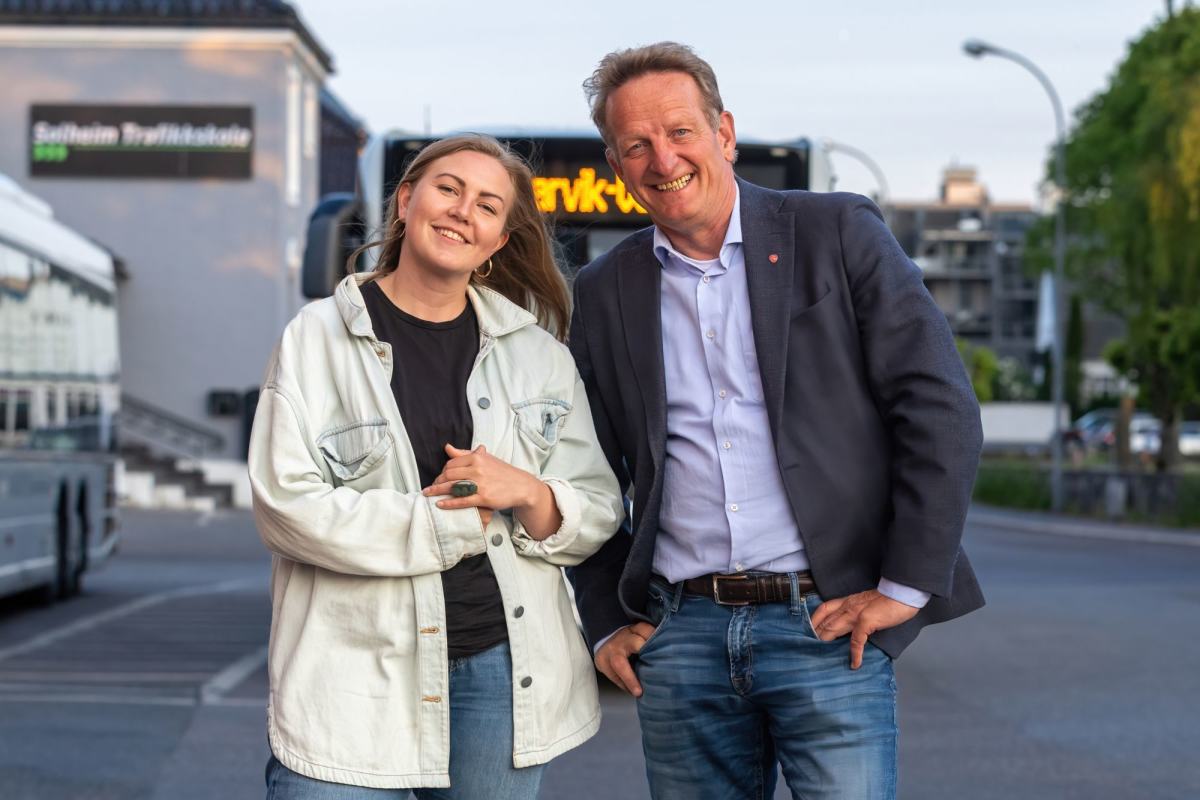 Varaordførerkandidat Rikke Grava sammen med Bjørn Orerød