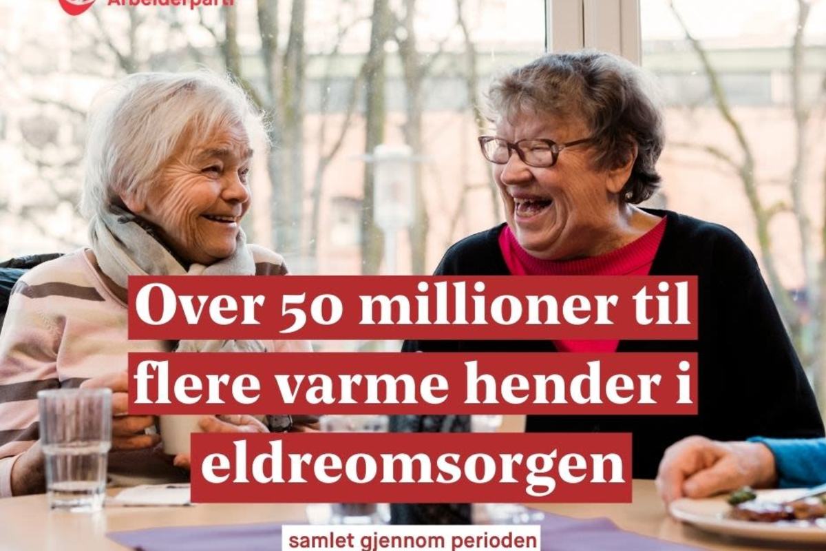 Over 50 millioner til flere varme hender i eldreomsorgen