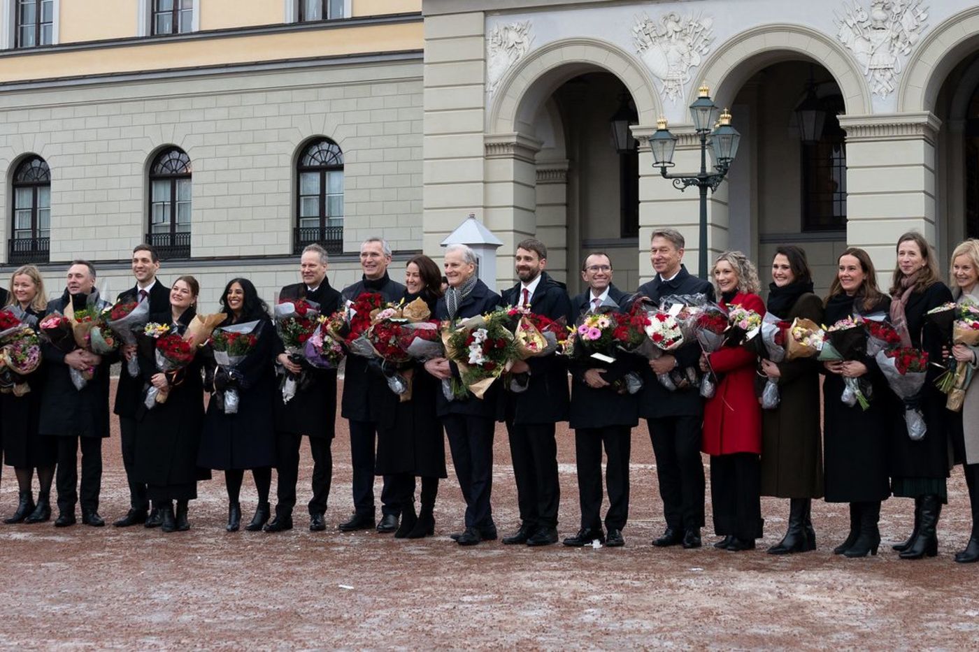 Arbeiderparti-regjeringen på slottsplassen