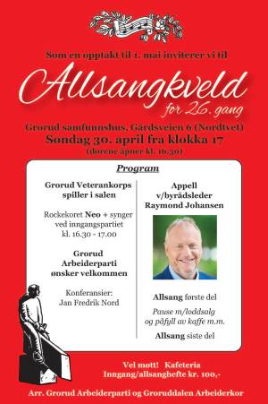 Program for allsangkvelden
