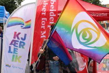 Arbeierpartet pride flagg